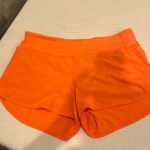 FOR SLAE! orange lululemon speed ups size 12 4 inch